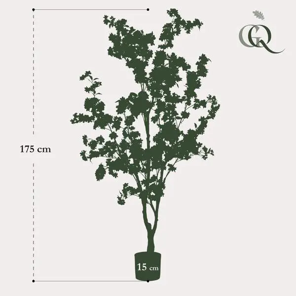 Kunstplant - Prunus - Kersenbloesem - Wit - 175cm  BotanicBridge