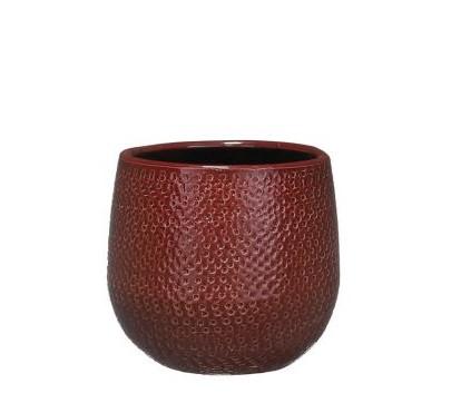 Pot Gabriel rond bordeaux D14  BotanicBridge