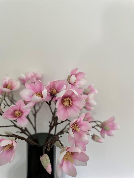 Kunstbloemen - Magnolia bloem Roze x8 -65cm  BotanicBridge