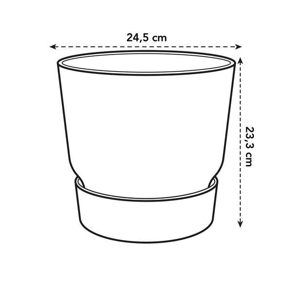 Pot elho Greenville Round grijs - D24 x H23  BotanicBridge