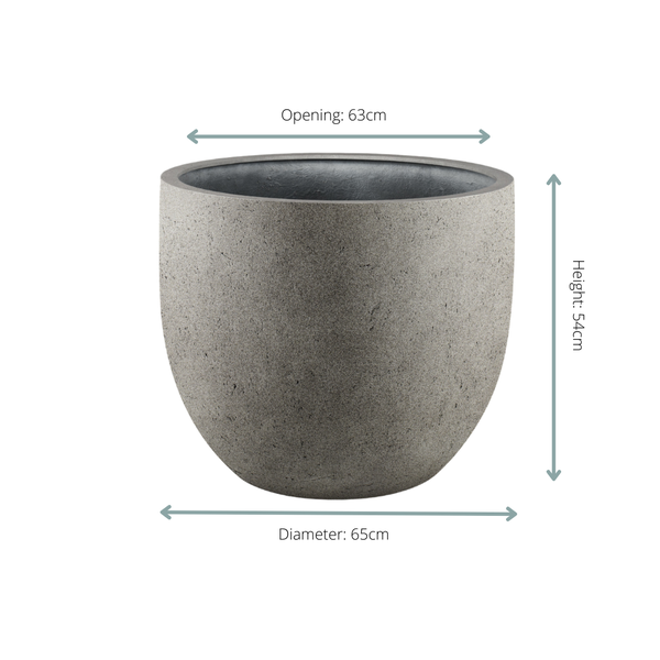 Pot Grigio New Egg Natural Concrete - D65 x H54  BotanicBridge