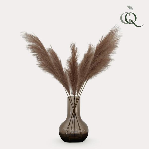 Kunstbloemen Solo - x 6 - 115cm - Pampas Plumes - Brown  BotanicBridge