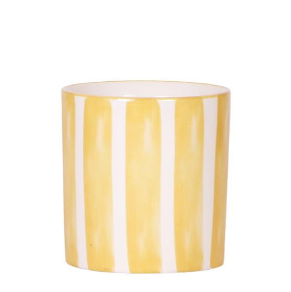 Kolibri Home | Painted stripe  - Yellow - Ø9cm  BotanicBridge