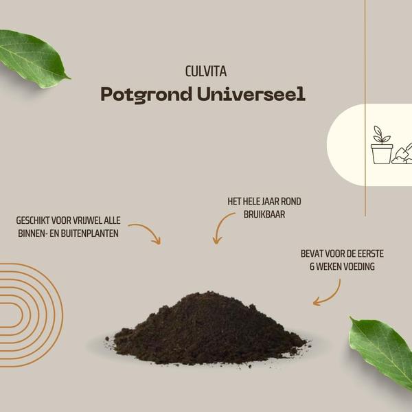 Culvita Universele Potgrond inclusief 2 maanden plantenvoeding - Universele potgrond voor kamerplanten en buitenplanten - 40 liter  BotanicBridge