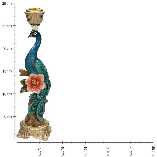 Kandelaar - Pauw Multi - ↑ 29 cm  BotanicBridge